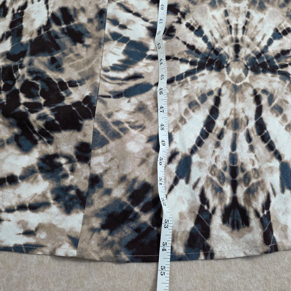 Simply Vera Wang Linen Blend‎ Tie Dye Maxi Dress Sz XL Boho Coastal Resortwear - Picture 13 of 13